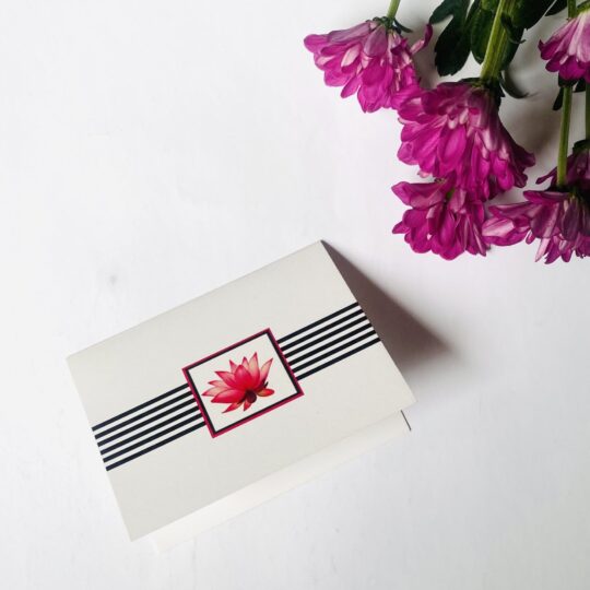 White and lotus Folding Gift Cards