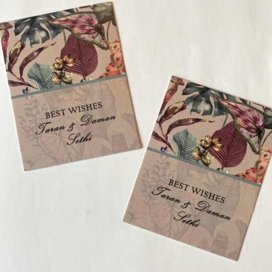 Beige Tropical Vertical Flat Gift Cards