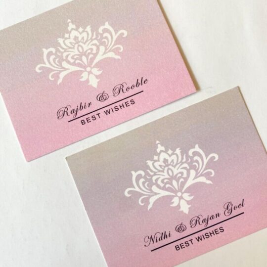 Pink Ombre Damask Flat Gift Cards