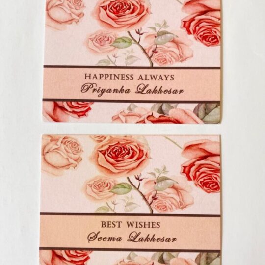Peach Roses Flat Gift Cards