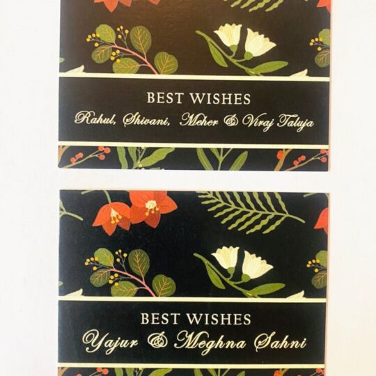 Black Multi Floral Flat Gift Cards