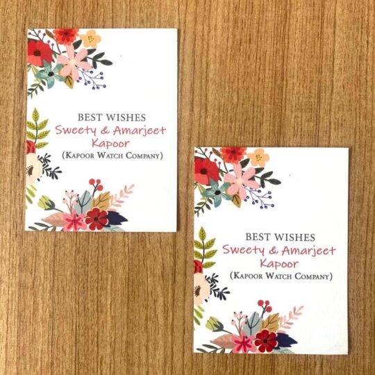 White Colorful Floral Flat Gift Cards