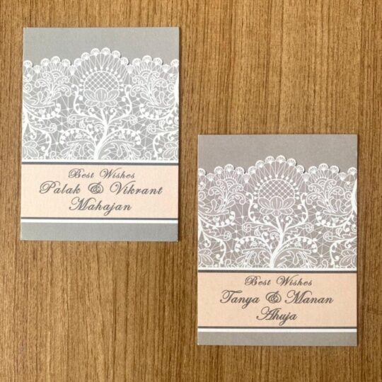 Grey Lace Flat Gift Card