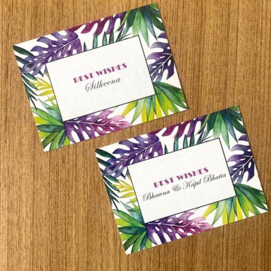 White Tropical Palms Flat Gift Cards