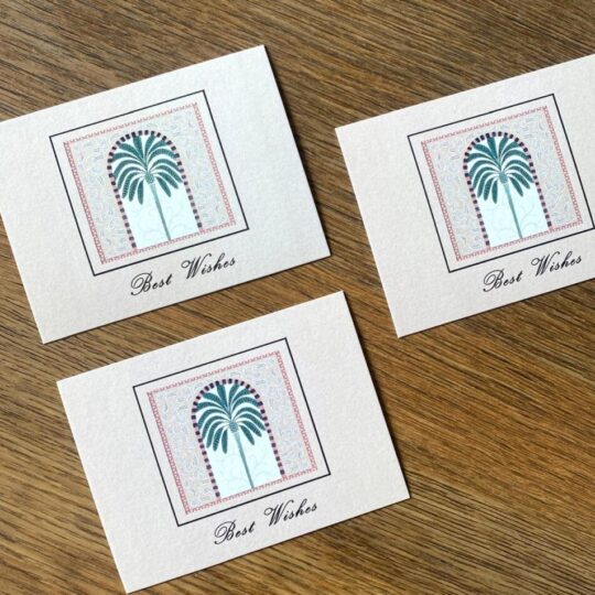 Pink Panache Vertical Palm Tree Flat Gift Card